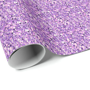 Papier Cadeau Cristal de Druzy - rose d'orchidée