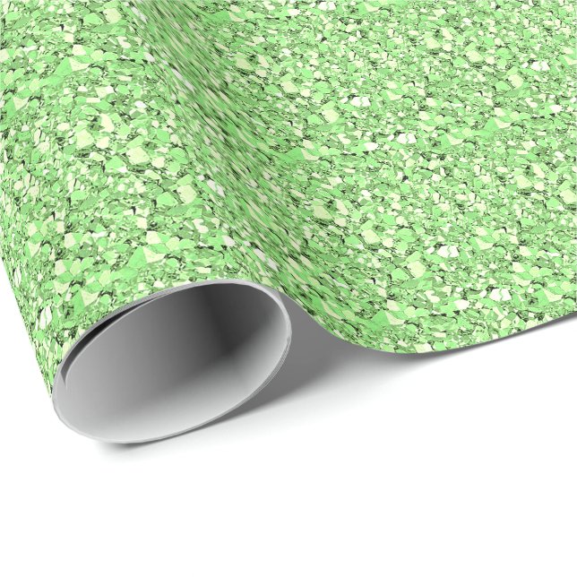 Papier Cadeau Cristal de Druzy - vert de peridot (Coin rond)