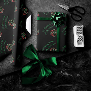 Papier Cadeau Critère RPG   Joueur de rôle Tableau rouge et vert