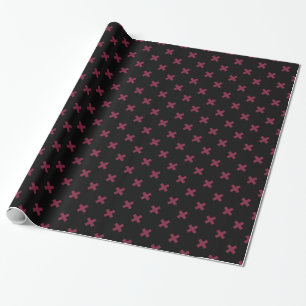 Papier Cadeau Crochets Mulberry sur noir