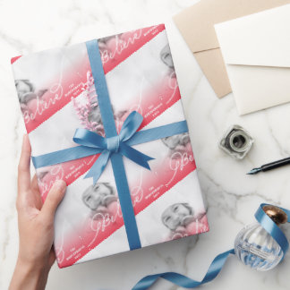 Papier Cadeau Croire Star Red Ombre Noël
