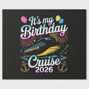 Papier Cadeau Croisière d'anniversaire 2026 Croisière d'annivers