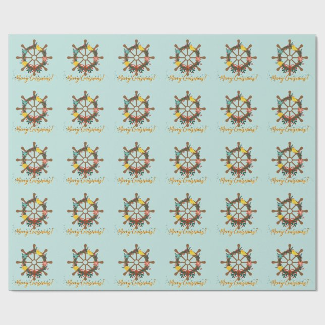 Papier Cadeau Croisière Noël Nautical (Plat)