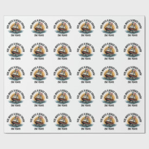 Papier Cadeau Croisière Rouge Blanc & Alcool 250ème Anniversaire