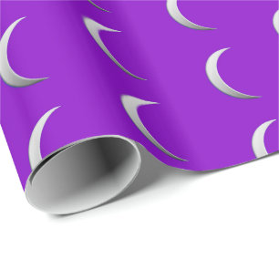 Papier Cadeau Croissants de lune argentés - arrière - plan