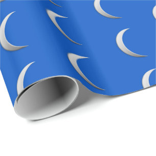 Papier Cadeau Croissants de lune argentés - arrière - plan de
