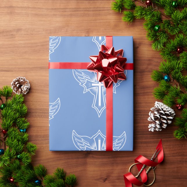 Papier Cadeau Croix chrétienne (Cadeau de vacances)