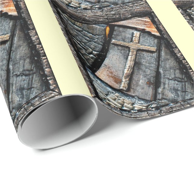 Papier Cadeau Croix de protection (Coin rond)