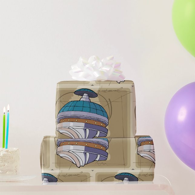 Papier Cadeau Croquis de station spatiale (Créateur téléchargé)