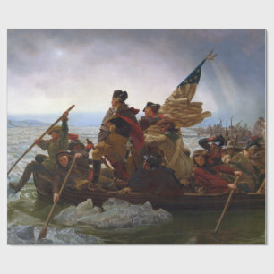 Papier Cadeau Crossing Delaware 1776 : Général George Washington