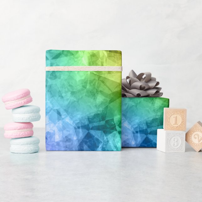 Papier Cadeau Crumpled Peacock Blue (Baby Shower)