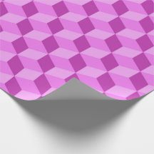 CUBE GÉOMÉTRIQUE ROSE CLAIR MOTIFS
