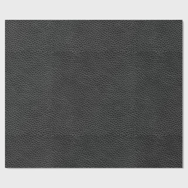 Papier Cadeau Cuir noir de Faux (Plat)