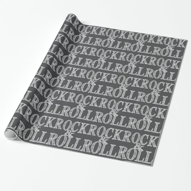 Papier Cadeau Cuir Rock & Roll modifiable (Déroulé)