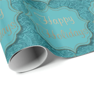 Papier Cadeau Cuir usiné occidental avec bonnes fêtes