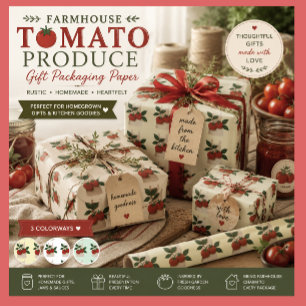 Papier Cadeau Cuisine Jardin de Tomates