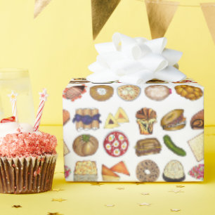 Papier Cadeau Cuisine juive Cuisine Dîner de Vacances Aliments I