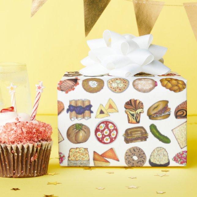 Papier Cadeau Cuisine juive Cuisine Dîner de Vacances Aliments I (Fête d'anniversaire)