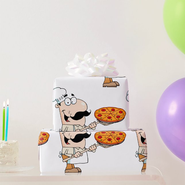 Papier Cadeau Cuisinier de pizza (Créateur téléchargé)