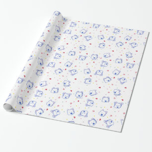 Papier Cadeau Cuites Westie Color Crayon