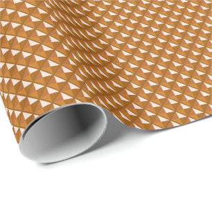 Papier Cadeau cuivre coloré, regard métallique, grille clouté