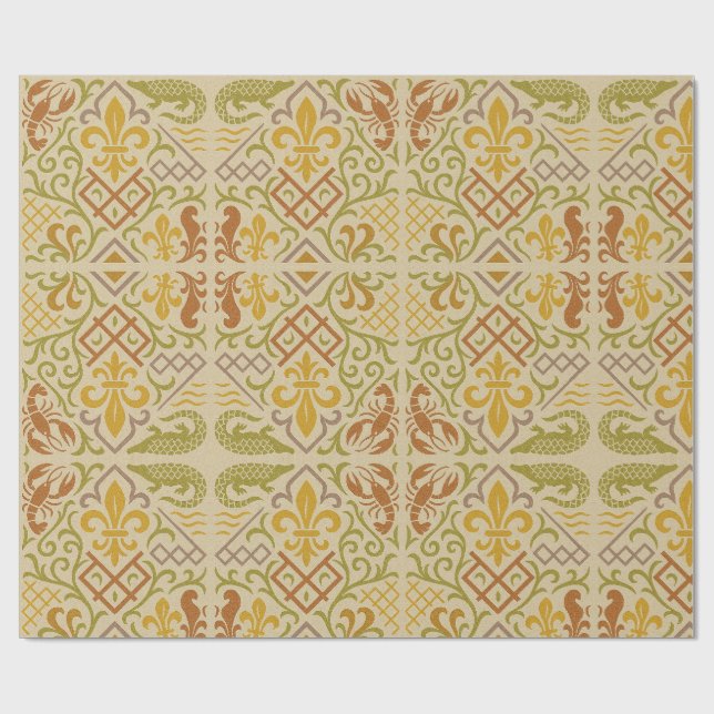 Papier Cadeau Culture cajun (Plat)