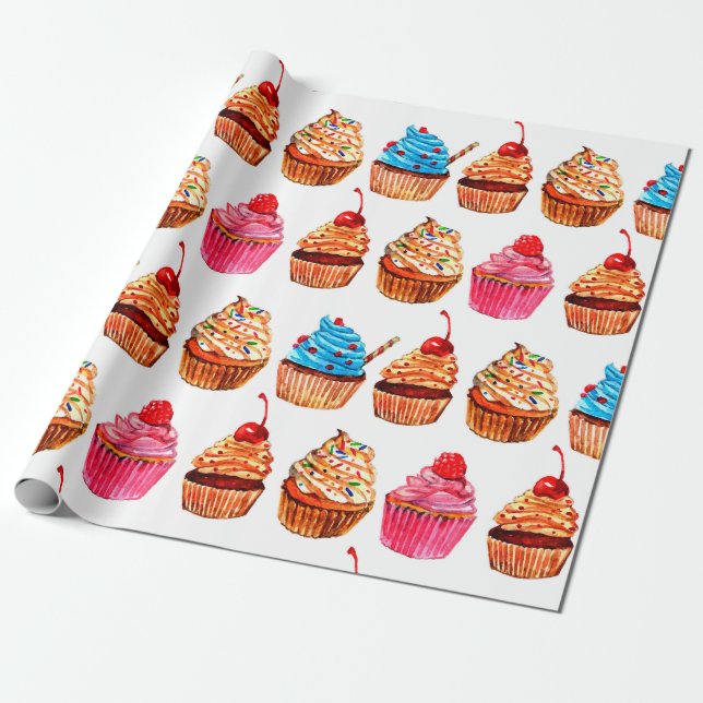 Papier Cadeau Cupcakes (Déroulé)