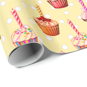 Papier Cadeau Cupcakes et Polka Dot