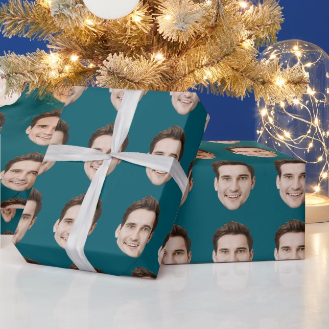 Papier Cadeau Custom Face Personalized Birthday Wedding Party (Vacances)