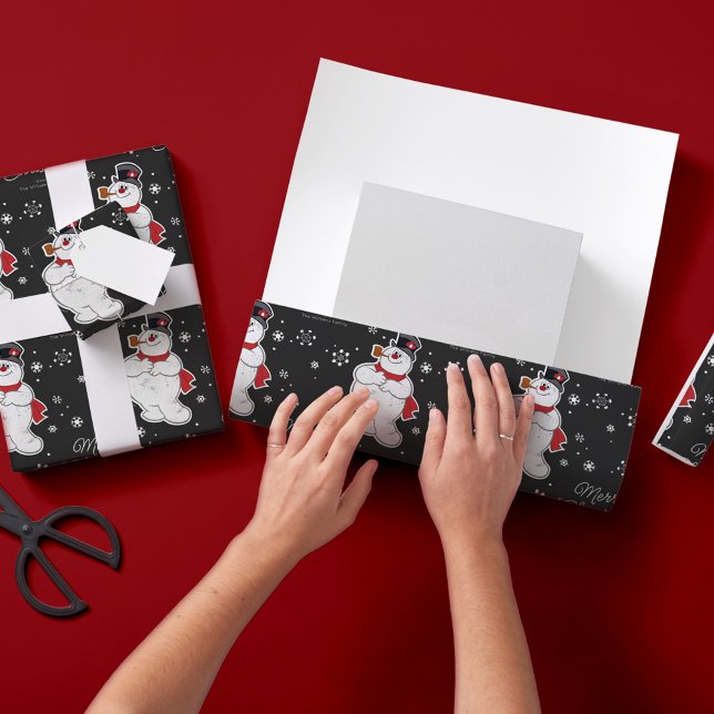 Papier Cadeau Custom Frosty Snowman Christmas Snowflake (Créateur téléchargé)