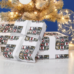 Papier Cadeau Custom Love Happy Valentines Day 8 Collage photo