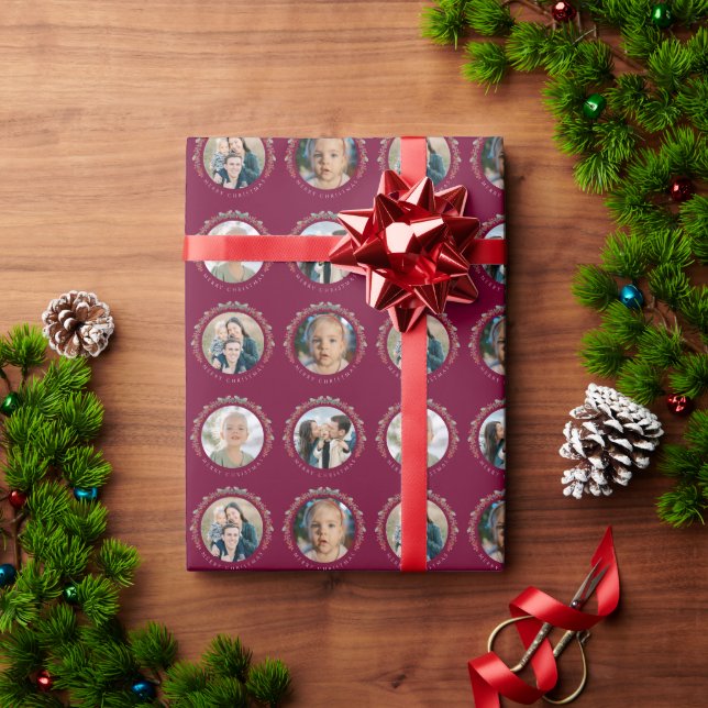 Papier Cadeau Custom Photos Christmas Wrapping (Cadeau de vacances)