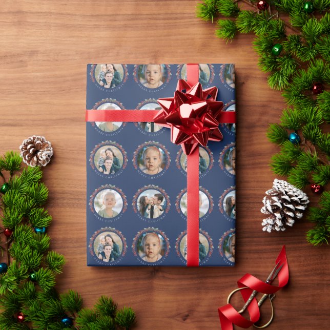 Papier Cadeau Custom Photos Christmas Wrapping (Cadeau de vacances)