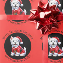Custom Westie Red Christmas