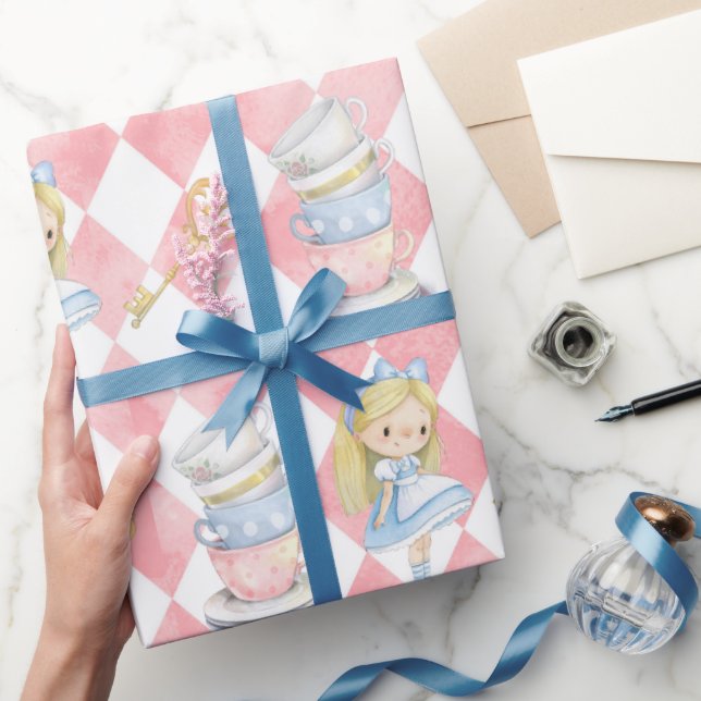 Papier Cadeau Cute Alice in Wonderland Papier d'enveloppement ca (Cadeaux)