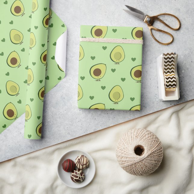 Papier Cadeau Cute Avocado Heart Food (Artisanat)