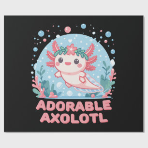 Papier Cadeau Cute Axolotl Aquatique Adorable