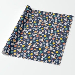 Papier Cadeau Cute Baby Astronaut