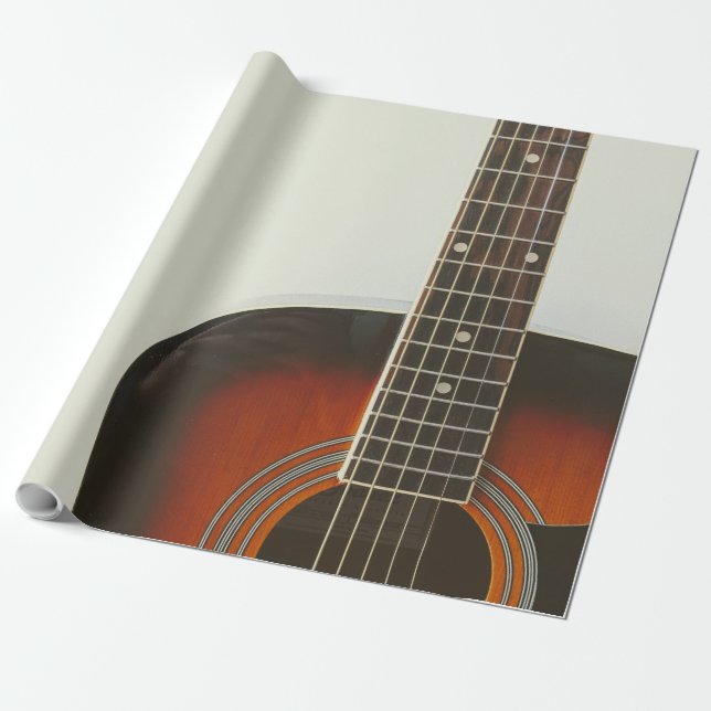 Papier Cadeau Cute Bass Guitare (Déroulé)