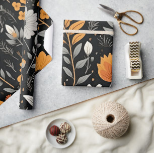 Papier Cadeau Cute Boho Flower Motif, Whimsical Floral Boho