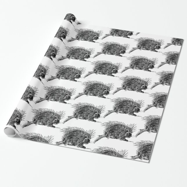 Papier Cadeau Cute Bristly Hedgehog Thunder_Cove (Déroulé)
