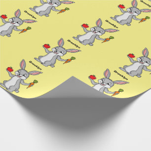 Papier Cadeau Cute bunny rabbit with vegetables