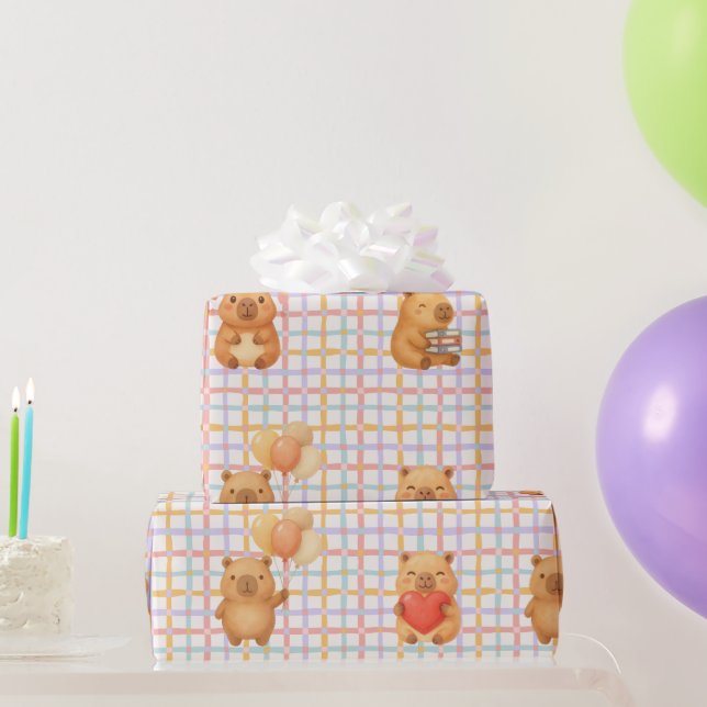Papier Cadeau Cute Capybara Baby Shower (Cadeaux de fête)