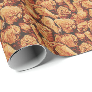 Papier Cadeau Cute carrelé motif de poulet frit