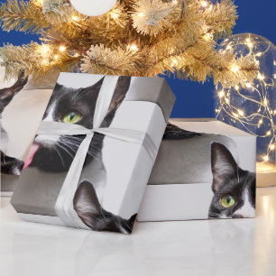 Papier Cadeau Cute Cat Animal Pet Sticking Tongue Out