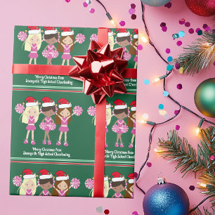 Papier Cadeau Cute Cheerled Squad Green Custom Christmas