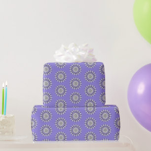 Papier Cadeau Cute Chic Purple Mandala Flower Design Motif