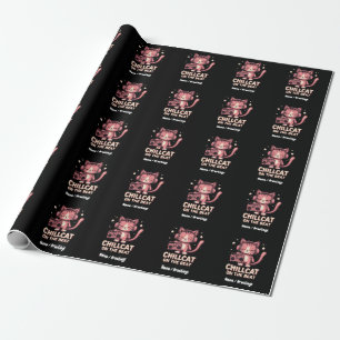 Papier Cadeau Cute Chill Chat sur le Beat Design tendance