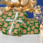Papier Cadeau Cute Christmas Gingerbread Cookies Vert<br><div class="desc">Faites vos cadeaux extra sucrés avec notre Belle Pain d'épices de Noël Cookies Livre vert Wrapping Papier. Ce design fantaisiste propose des biscuits de pain d'épices festifs sur un arrière - plan vert vibrant, parfait pour ajouter une pop de joie de vacances à vos cadeaux. Répandez l'esprit de vacances avec...</div>