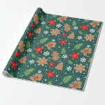 Papier Cadeau Cute Christmas Rustique Gingerbread<br><div class="desc">Célébrez les fêtes avec cette jolie conception de pain d'épices rustique de Noël. Modifiez la couleur de l'arrière - plan si vous le souhaitez. Vous pouvez customiser plus loin en cliquant sur le bouton "PERSONNALISER". Pour toute question complémentaire,  veuillez nous contacter à ThePaperieGarden@gmail.com .</div>